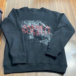 Andrea Bocelli 2025 black crew neck sweatshirt size medium